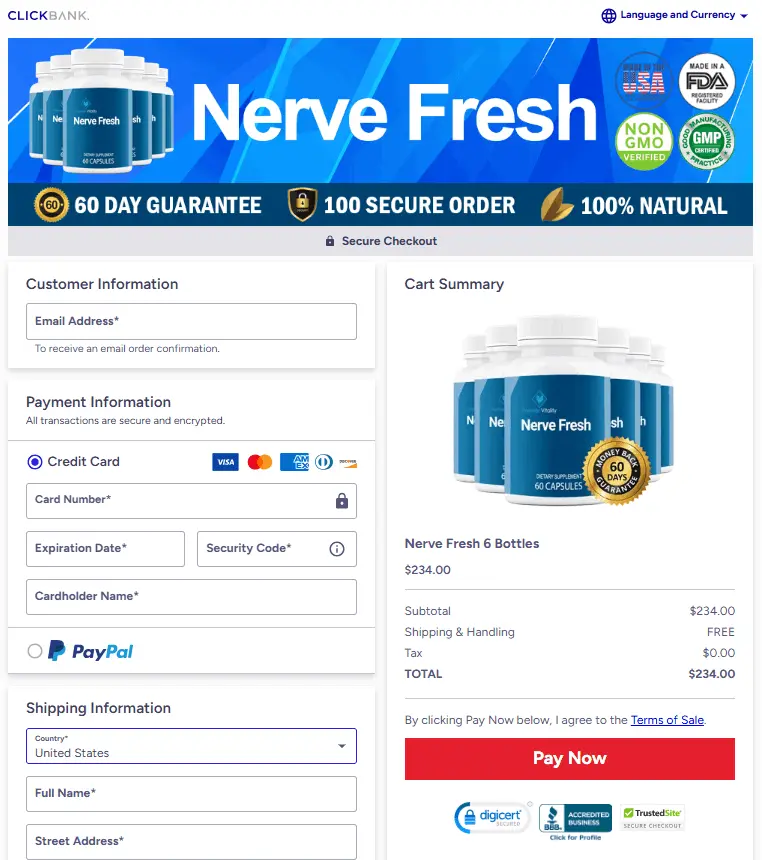 Nerve Fresh Payment Gateway